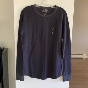 American Eagle Men’s Heritage thermal long sleeve shirt. Medium. Dark blue. NWT